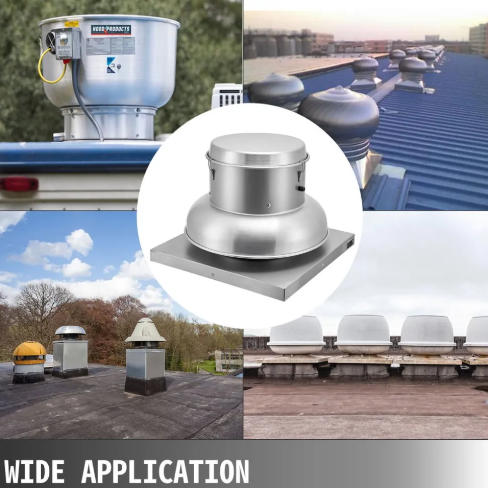 VEVOR 2400 CFM Roof Fan Up-blast Restaurant Exhaust Fan High Speed Direct Drive Up-blast Exhaust Fan 250W