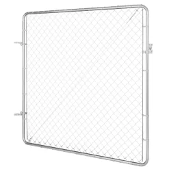 VEVOR Chain Link Fence Gate, 70 x 72 in, Adjustable Chain Link Fence Panel, Fit 3 ft (W) x 4 ft (H) Garden Fence Gate Opening, Rust-Resistant Galvanized Fencing Gate for Farm Posts Not Included