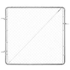 VEVOR Chain Link Fence Gate, 72 x 46 in, Adjustable Chain Link Fence Panel, Fit 2.2-6 ft (W) x 6 ft (H) Garden Fence Gate Opening, Fencing Gate with Plastic Coating, for Farm Black, Posts Not Included