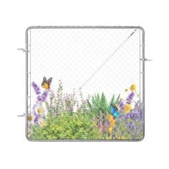VEVOR Chain Link Fence Gate, 72 x 46 in, Adjustable Chain Link Fence Panel, Fit 2.2-6 ft (W) x 6 ft (H) Garden Fence Gate Opening, Fencing Gate with Plastic Coating, for Farm Black, Posts Not Included