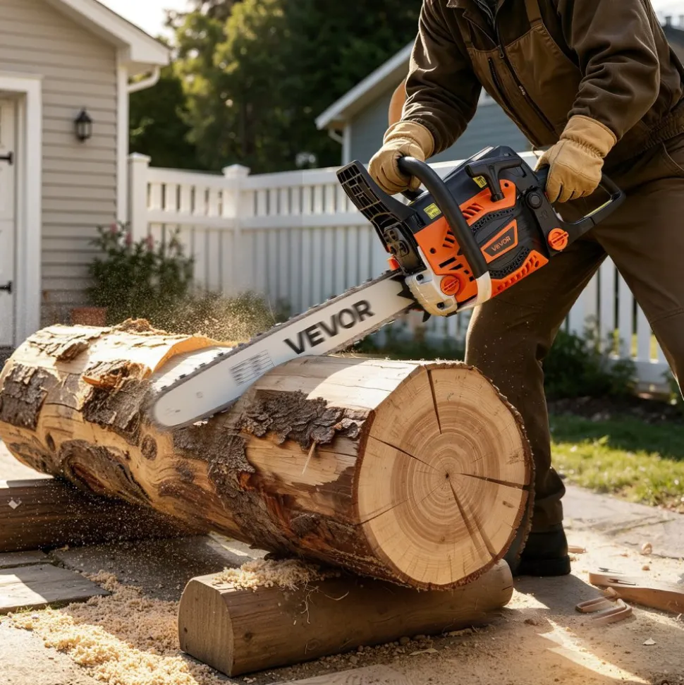 VEVOR Chainsaw Chain 3 Pack 18 Inch 0.325" Pitch 0.058" Gauge 72 Drive Link, Fits VEVOR CN-52G Gas Chainsaw, Forged Alloy Steel, Replacement Saw Chain with Sharp Cutter Teeth, Wear-Resistant Tie Strap