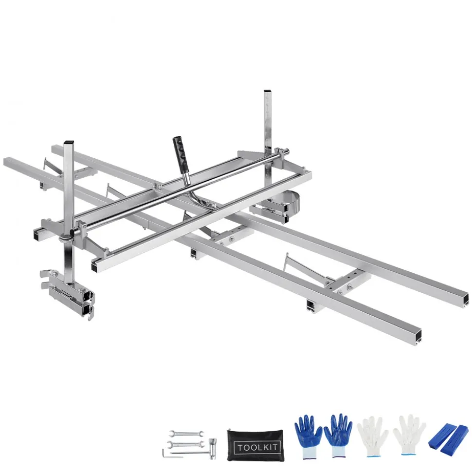 VEVOR Chainsaw Mill and Rail Mill Guide System, Portable Sawmill 14"-36" Guide Bar, 9ft Aluminum Saw Milling Rail Guide with Chainsaw Planking Mill for Woodworkers and Carpenters