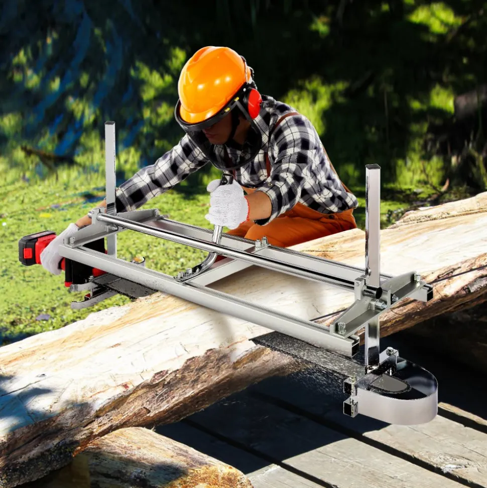 VEVOR Chainsaw Mill, Portable Sawmill 14"-36" Guide Bar, Galvanized Steel Chainsaw Planking Mill with 0.2"-11.81" Cutting Thickness, Wood Lumber Cross Cutting Saw Mill for Builders and Woodworkers