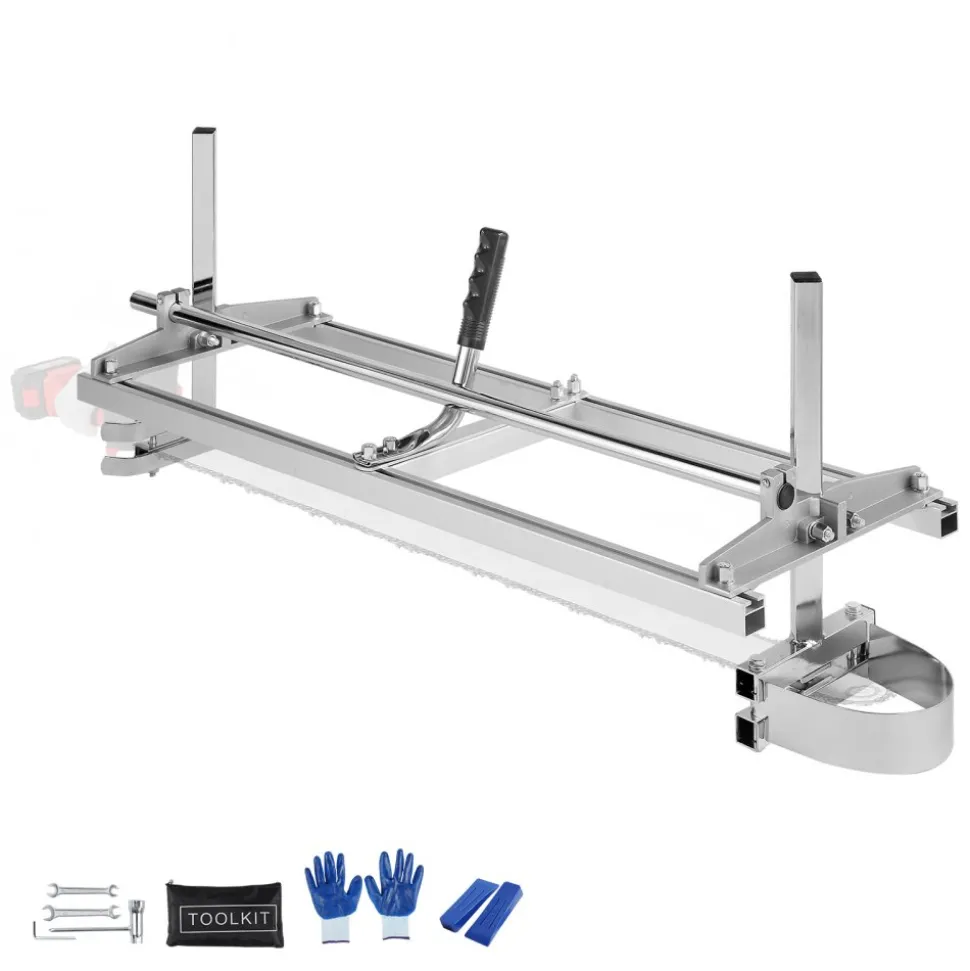 VEVOR Chainsaw Mill, Portable Sawmill 14"-36" Guide Bar, Galvanized Steel Chainsaw Planking Mill with 0.2"-11.81" Cutting Thickness, Wood Lumber Cross Cutting Saw Mill for Builders and Woodworkers