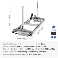 VEVOR Chainsaw Mill, Portable Sawmill 14