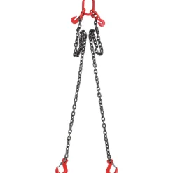 VEVOR Chain Sling, 3/8 inch x 6 ft Lifting Chains with Hooks, G80 Engine Chain Hoist Lifts, 11000 lbs/5 Ton Lifting Sling Chains for Engine Hoist, Engine Lift Chain with 2 Leg Grab Hooks and Adjusters