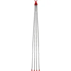 VEVOR Chain Sling, 3/8 inch x 10 ft Lifting Chains with Hooks, G80 Engine Chain Hoist Lifts, 18400 lbs/8 Ton Lifting Sling Chains for Engine Hoist, Engine Lift Chain with 4 Leg Grab Hooks & Adjusters