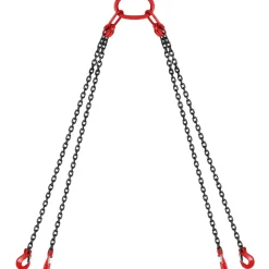 VEVOR Chain Sling, 5/16 inch x 10 ft Lifting Chains with Hooks, G80 Engine Chain Hoist Lifts, 11000 lbs/5 Ton Capacity Lifting Sling Chains for Engine Hoist, Engine Lift Chain with 4 Leg Grab Hooks