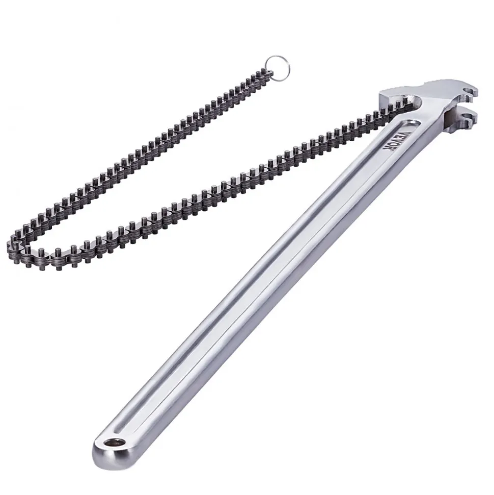 VEVOR Chain Wrench, 48 inch Chain Pipe Wrench, 13.4 inch Diameter Capacity, CRV Reversible Pipe Fitting Tool Wrench with High Strength Jaw and Ergonomic Handle, for Pipe Installation and Car Repair