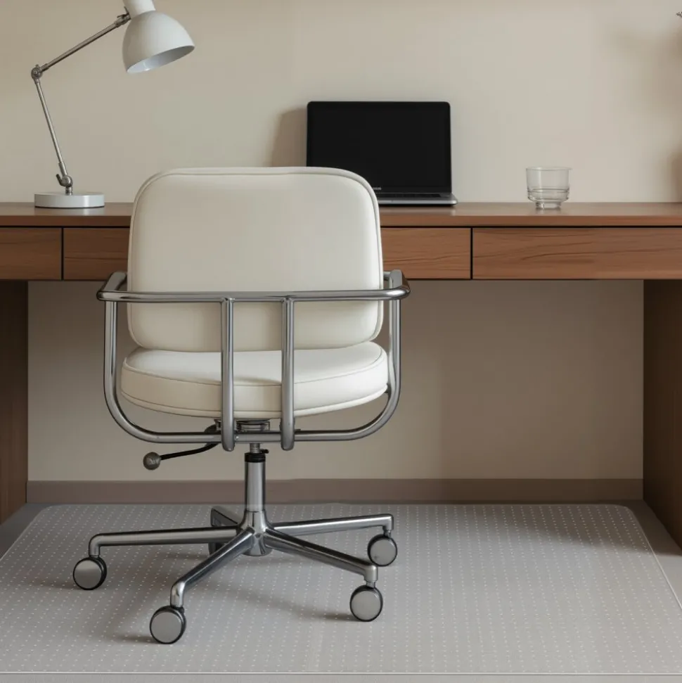 VEVOR Chair Mat, 60 x 46-inch Office Chair Mat for Low Pile Carpeted Floors, Clear Floor Protector Rug with Studded, Non-Slip & Easy to Clean, Smooth Glide Under Desk Rug for Home Office (Rectangular)