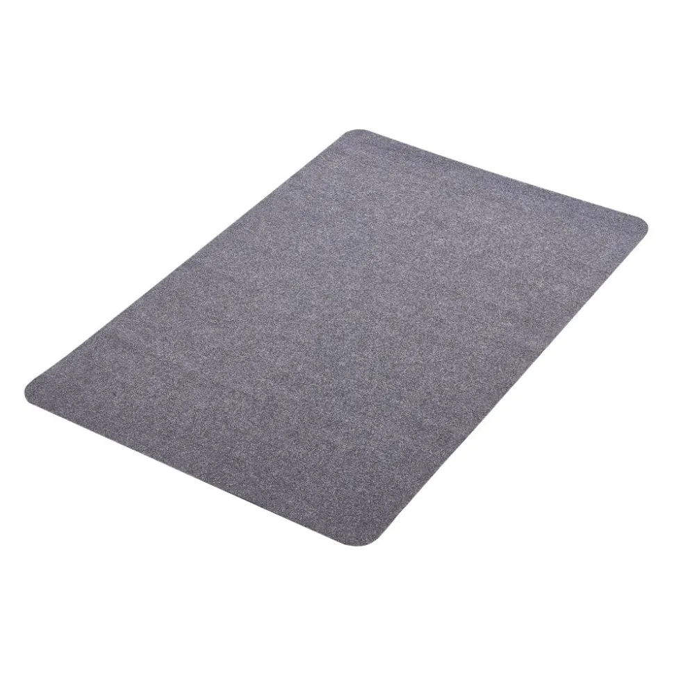 VEVOR Chair Mat, 55 x 35-inch Office Chair Mat for Hard Floors, Floor Protector for Rolling Chairs, Polyester Surface, Non-Slip & Easy to Clean, Smooth Glide Under Desk Rug for Home Office (Dark Grey)
