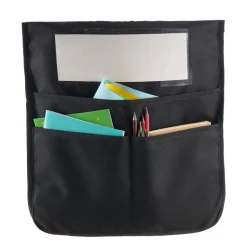 VEVOR Chair Pockets for Classroom, 24 Pack, 14 x 15 Inches Chairback Buddy Pocket with Name Tag, Back of Chair Organizer for Kids in Classroom, Kindergarten, School, and Home, Black