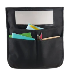 VEVOR Chair Pockets for Classroom, 24 Pack, 14 x 15 Inches Chairback Buddy Pocket with Name Tag, Back of Chair Organizer for Kids in Classroom, Kindergarten, School, and Home, Black