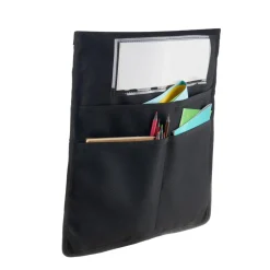 VEVOR Chair Pockets for Classroom, 24 Pack, 14 x 15 Inches Chairback Buddy Pocket with Name Tag, Back of Chair Organizer for Kids in Classroom, Kindergarten, School, and Home, Black