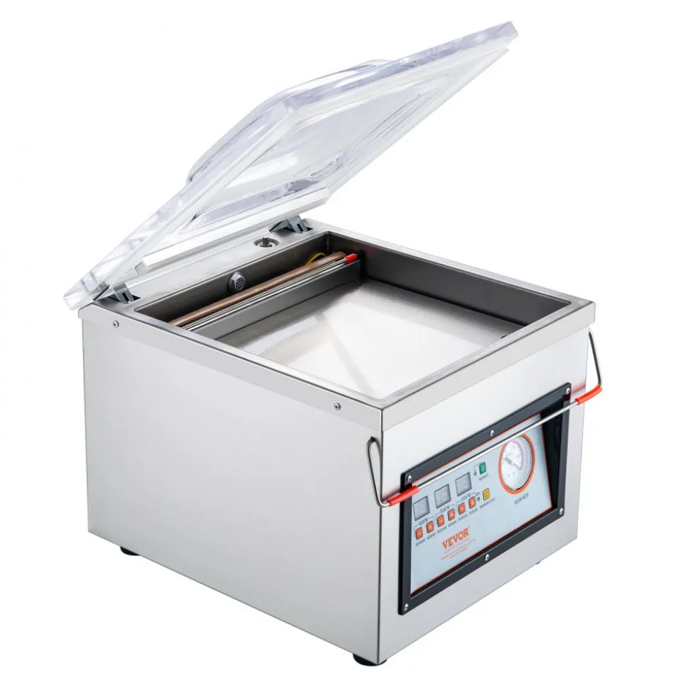 VEVOR Chamber Vacuum Sealer, 320W Sealing Power, Vacuum Packing Machine for Wet Foods, Meats, Marinades and More, Compact Size with 12.6 in Sealing Length, Applied in Home Kitchen and Commercial Use