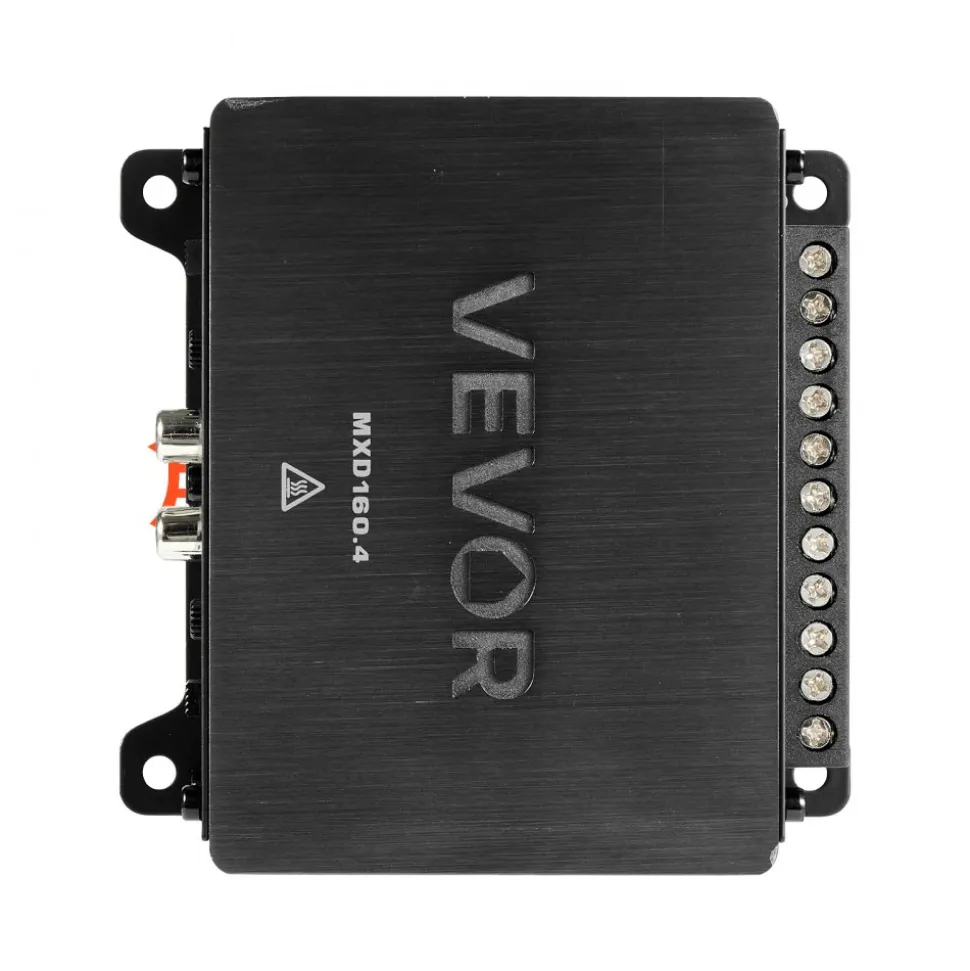 VEVOR 4 Channel Car Audio Amplifier 2 Ohm Stable Bridgeable Class D Full Range Amp Max Power 4 x 110W @ 4 Ohm / 4 x 160W @ 2 Ohm for Car SUV Truck Off-Road