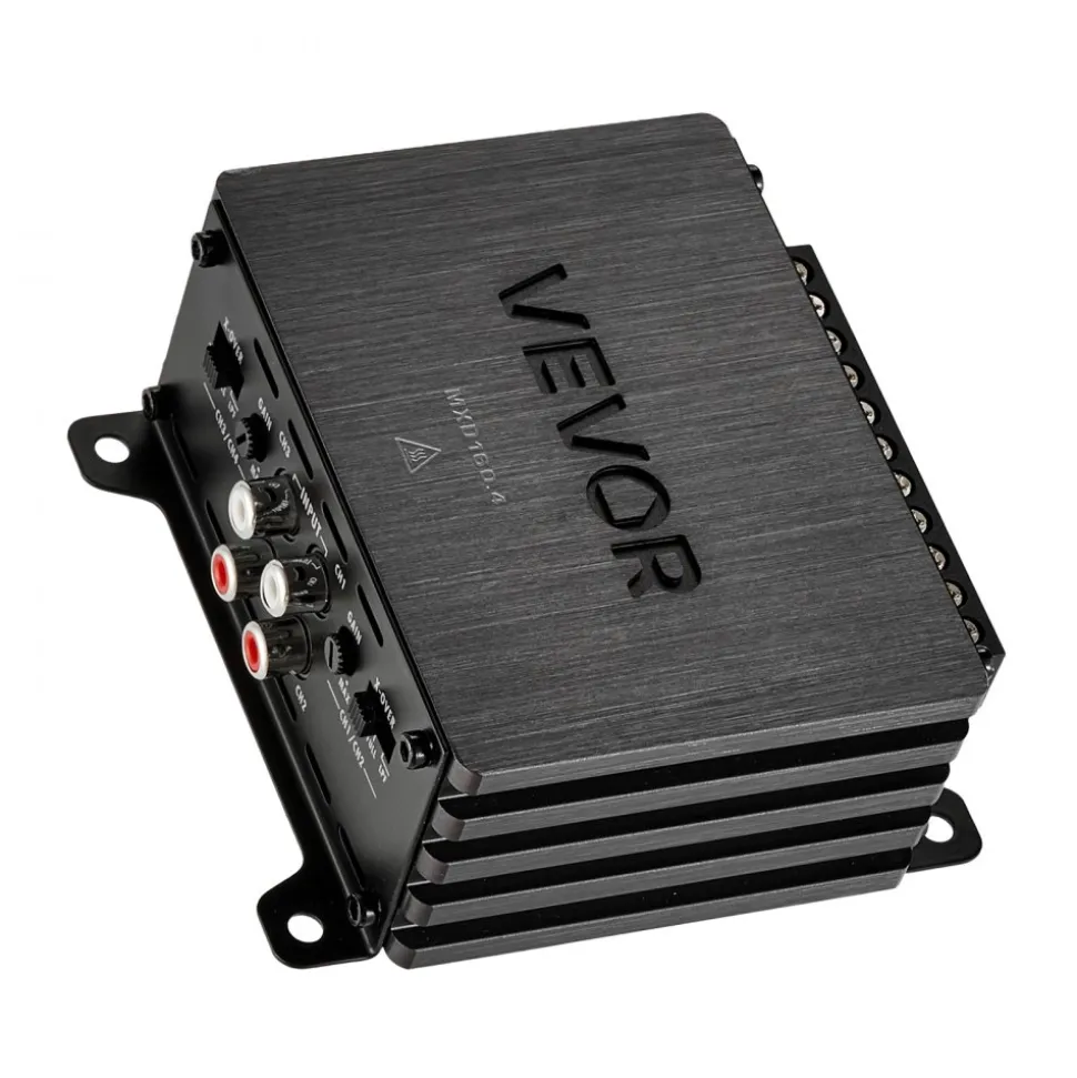 VEVOR 4 Channel Car Audio Amplifier 2 Ohm Stable Bridgeable Class D Full Range Amp Max Power 4 x 110W @ 4 Ohm / 4 x 160W @ 2 Ohm for Car SUV Truck Off-Road
