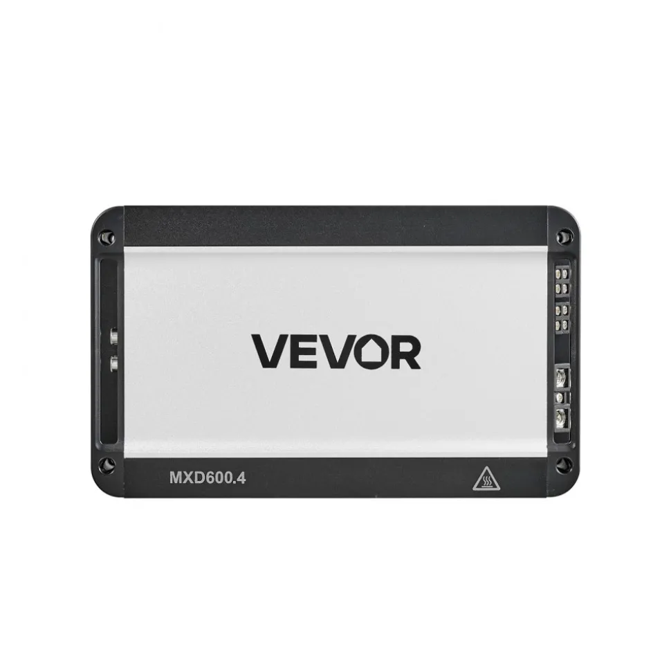 VEVOR 4 Channel Car Audio Amplifier 2 Ohm Stable Bridgeable Class A/B Full Range Amp Max Power 4 x 250W @ 4 Ohm / 4 x 500W @ 2 Ohm for Car SUV Truck Off-Road