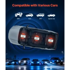 VEVOR 4 Channel Car Audio Amplifier 2 Ohm Stable Bridgeable Class A/B Full Range Amp Max Power 4 x 250W @ 4 Ohm / 4 x 500W @ 2 Ohm for Car SUV Truck Off-Road