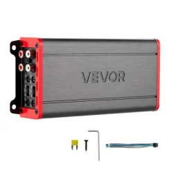 VEVOR 4 Channel Car Audio Amplifier 2 Ohm Stable Bridgeable Class D Full Range Amp Max Power 4 x 500W @ 4 Ohm / 4 x 1000W @ 2 Ohm for Car SUV Truck Off-Road