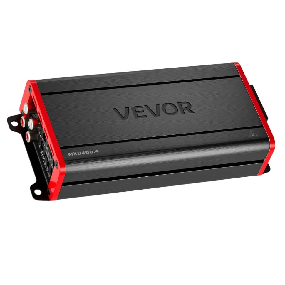 VEVOR 4 Channel Car Audio Amplifier 2 Ohm Stable Bridgeable Class D Full Range Amp Max Power 4 x 500W @ 4 Ohm / 4 x 1000W @ 2 Ohm for Car SUV Truck Off-Road