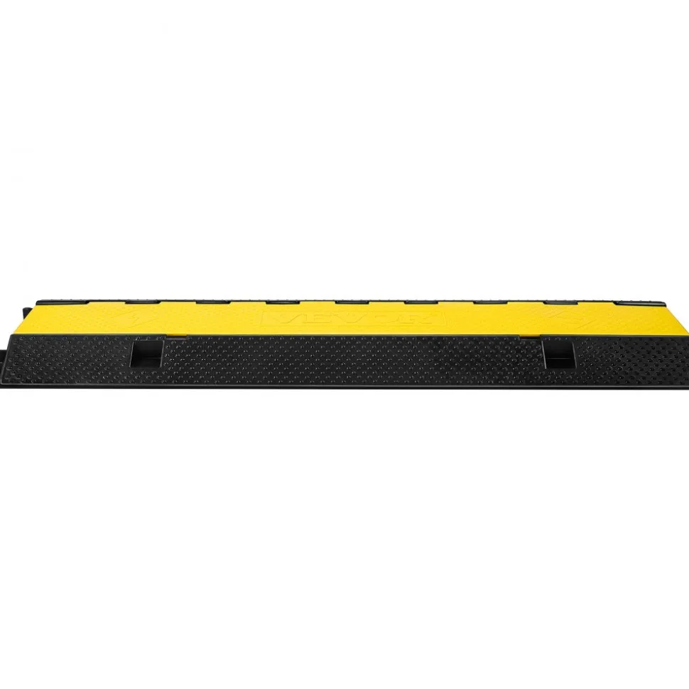 VEVOR 3 Channel Rubber Cable Protector Ramp 1.2 x 1.2 Inch Channel Heavy Duty Cable Wire Cord Cover Ramp Speed Bump Driveway Hose Cable Ramp Protector