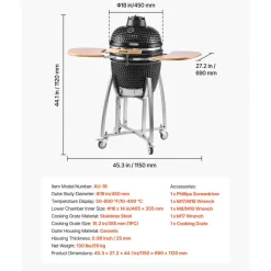 VEVOR Charcoal Smoker and Grill, 18