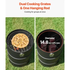 VEVOR Charcoal Smoker Grill, 18.5