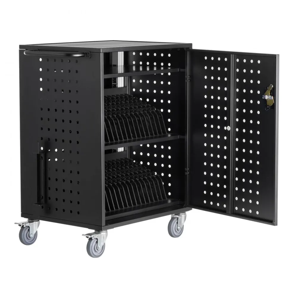 VEVOR Charging Cart, 36 Device Mobile Charging Station, Up to 15.6 in Screen Size, Office and Classroom Mobile Charging Cart, for Chromebook, Tablet and Laptop