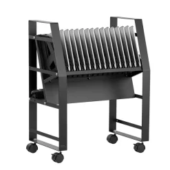 VEVOR Charging Cart, 16 Device Mobile Open Charging Station, Up to 15.6 in Screen Size, Office and Classroom Mobile Charging Cart, for Chromebook, Tablet and Laptop