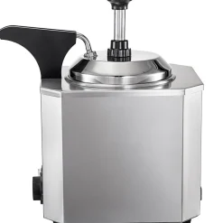 VEVOR Cheese Dispenser with Pump, 2.6 Qt Capacity Cheese Warmer, Stainless Steel Hot Fudge Warmer with Pump 650W Cheese Dispenser, 30-110℃ Temp Adjustable, for Hot Fudge Cheese Caramel