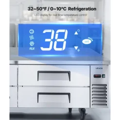 VEVOR Chef Base Refrigerator, 72