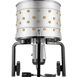 VEVOR Chicken Plucker Machine, 19.7 in Drum, 750W & 275RPM Electric Chicken Plucking Machine with 98 Soft Fingers & Transport Wheels, Stainless Steel Feather Remover for Processing 2 Chicks Once