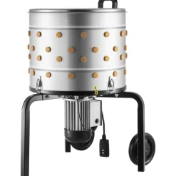 VEVOR Chicken Plucker Machine, 19.7 in Drum, 750W & 275RPM Electric Chicken Plucking Machine with 98 Soft Fingers & Transport Wheels, Stainless Steel Feather Remover for Processing 2 Chicks Once