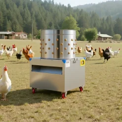 VEVOR Chicken Plucker Machine, 19.7 in Drum, 2HP & 275RPM Electric Chicken Plucking Machine with 106 Soft Fingers & Transport Wheels, Stainless Steel Feather Remover for Processing 2-4 Chicks Once