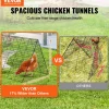 VEVOR Chicken Tunnels, 157.5 x 39.4 x 24.2 inch(LxWxH) Chicken Tunnels for Yard, Portable Chicken Tunnels for Outside with Corner Frames, Chicken Coop Run, Suitable for Chickens, Ducks, Rabbits