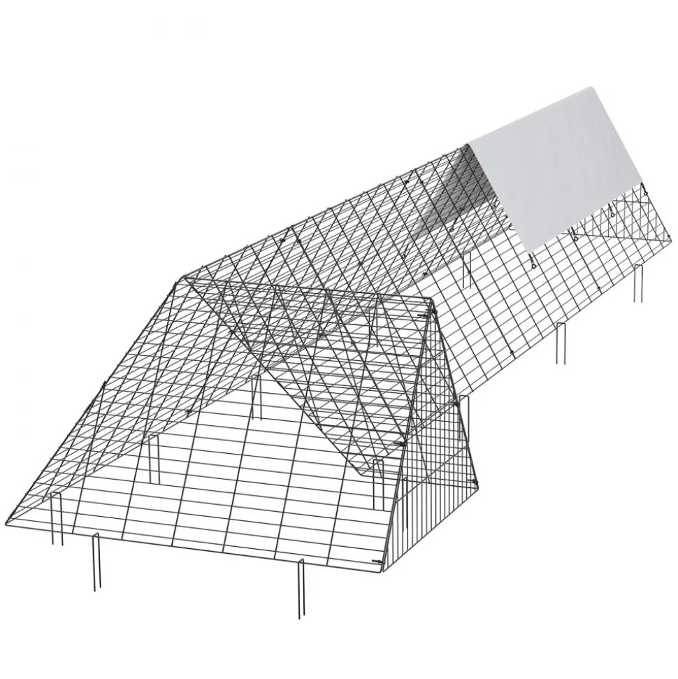 VEVOR Chicken Tunnels, 157.5 x 39.4 x 24.2 inch(LxWxH) Chicken Tunnels for Yard, Portable Chicken Tunnels for Outside with Corner Frames, Chicken Coop Run, Suitable for Chickens, Ducks, Rabbits