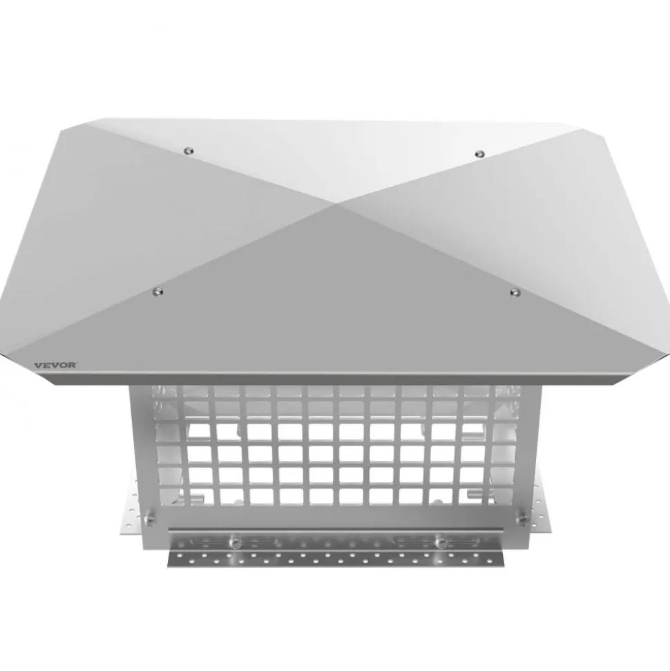VEVOR Chimney Cap, 8" x 13" Flue Caps, 304 Stainless Steel Fireplace Chimney Cover, Adjustable Metal Spark Arrestor with Bolts Screws, Mesh Chimney Flue Cover for Outside Existing Clay Flue Tile