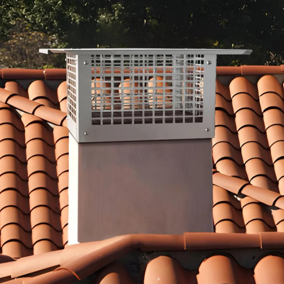 VEVOR Chimney Cap, 13 x 9 inch, 304 Stainless Steel Fireplace Chimney Cover, Not Easily Toppled & Practical Accessories & Easy Installation, Fits Mesh Flue Covers Outside Clay Flue Shingles, Silver