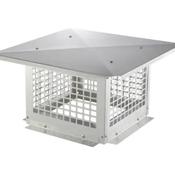 VEVOR Chimney Cap, 12 x 12 inch, 304 Stainless Steel Fireplace Chimney Cover, Not Easily Toppled & Practical Accessories & Easy Installation, Fits Mesh Flue Covers Outside Clay Flue Shingles, Silver