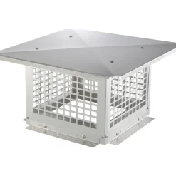 VEVOR Chimney Cap, 12 x 12 inch, 304 Stainless Steel Fireplace Chimney Cover, Not Easily Toppled & Practical Accessories & Easy Installation, Fits Mesh Flue Covers Outside Clay Flue Shingles, Silver