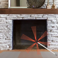 VEVOR Chimney Sweep Kit 26FT, Chimney Brush 315 Inch Chimney Brush Rod Kit 8 Rods with Nylon Flexible Rods .