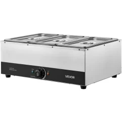 VEVOR Chocolate Melting Machine, 3 Tanks 27 Lbs Choc Commercial Melter, 1200W High Power, Water Bath Heating System, Stainless Steel Body, 86℉- 185℉ Temp Range, Chocolate Warmer for Cheese Milk