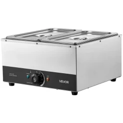 VEVOR Chocolate Melting Machine, 2 Tanks 17.6 Lbs Choc Commercial Melter, 1200W High Power, Water Bath Heating System, Stainless Steel Body, 86℉- 185℉ Temp Range, Chocolate Warmer for Cheese Milk