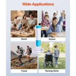 VEVOR Choking Rescue Device, Portable Airway Clear Anti Choking Suction Device with 4 Multi-size Masks and 1 Storage Bag, First Aid Kit for Removing Blocked Objects, for Home, School, Travel