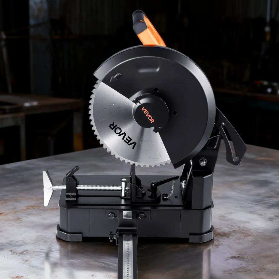 VEVOR Chop Saw, 14-inch Stainless Steel Cold Cut Blade, 3500 W Powerful Brushless Motor, 750-1200 r/min Adjustable Speed, Metal Cutting Chop Saw for Metal Square and Flat Tubes, Steels (240V/60HZ)