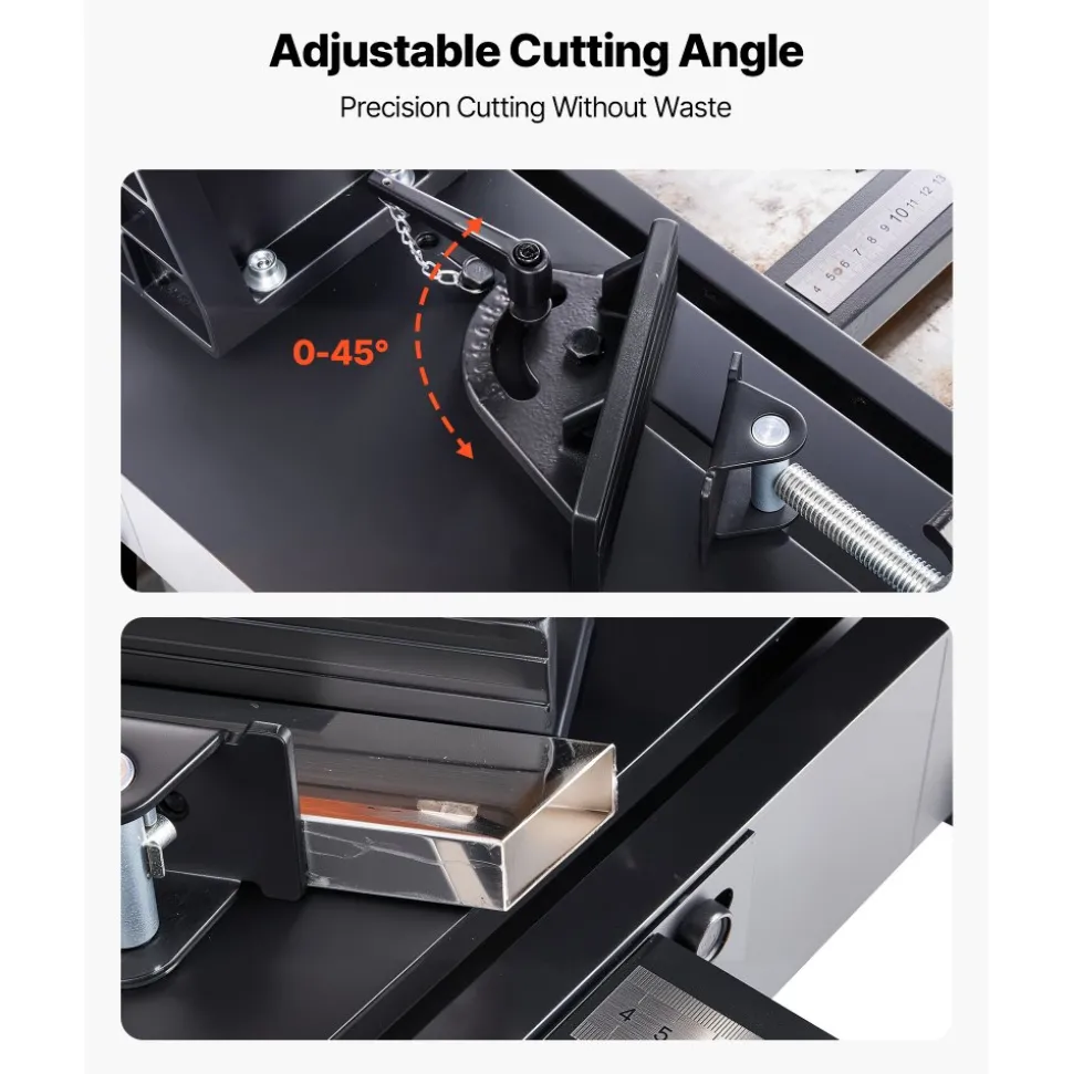 VEVOR Chop Saw, 14-inch Stainless Steel Cold Cut Blade, 3500 W Powerful Brushless Motor, 750-1200 r/min Adjustable Speed, Metal Cutting Chop Saw for Metal Square and Flat Tubes, Steels (240V/60HZ)