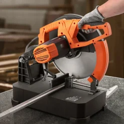 VEVOR Chop Saw, 14"/355mm Blade Diameter Cut Off Saw, 2800W 1200RPM Steel Cutting Machine, 0-45° Adjustable Dry Cut Chop Saw, Miter Saw for Cutting Metal Cold Cut Saw for Steel/Rebar/Iron/Aluminum