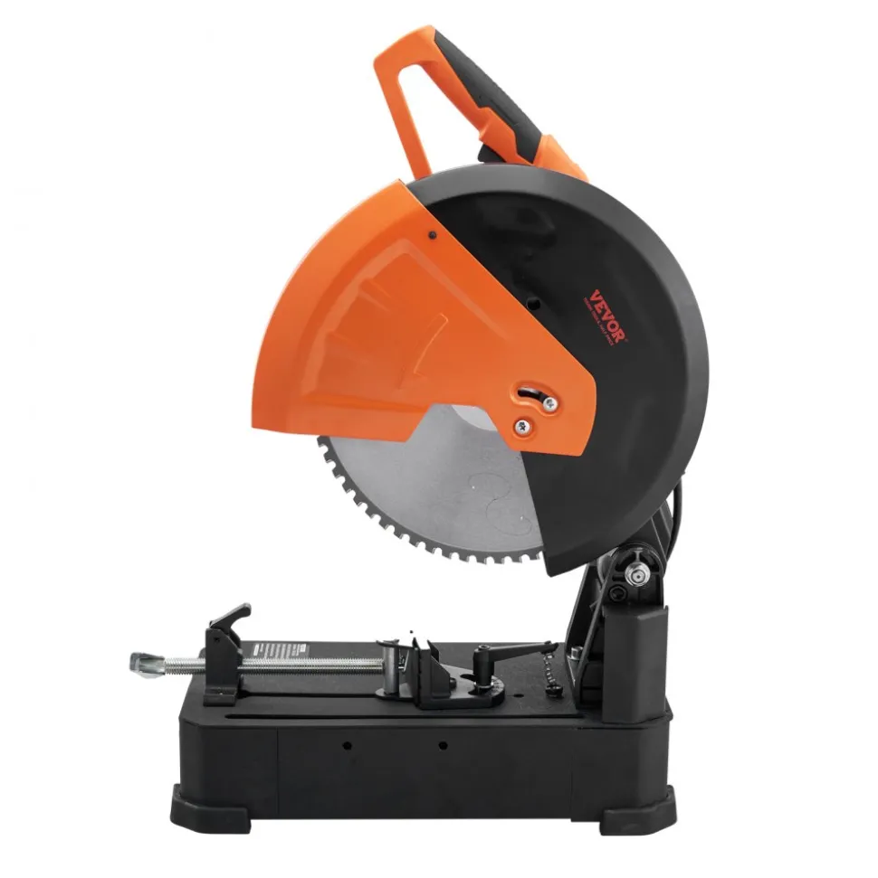 VEVOR Chop Saw, 14"/355mm Blade Diameter Cut Off Saw, 2800W 1200RPM Steel Cutting Machine, 0-45° Adjustable Dry Cut Chop Saw, Miter Saw for Cutting Metal Cold Cut Saw for Steel/Rebar/Iron/Aluminum