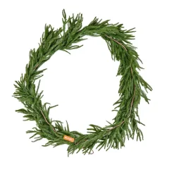 VEVOR Christmas Garland, 9-FT Realistic Norfolk Pine Garland, Evergreen Real Touch Artificial Faux Greenery Garlands, for Holiday Indoor Outdoor Xmas Decoration on Table, Mantel, and Fireplace